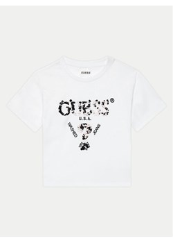 Guess T-Shirt J4YI46 K8FQ4 Biały Boxy Fit - id: 0000303925284 - marki Guess - 181127647 Guess T-Shirt J4YI46 K8FQ4 Biały Boxy Fit ze sklepu MODIVO w kategorii T-shirty chłopięce - zdjęcie 181127647