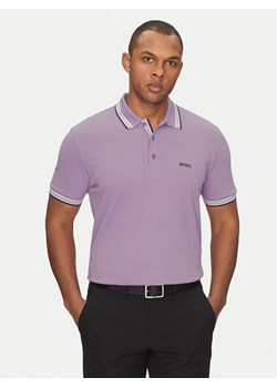 BOSS Polo Paddy 50469055 Fioletowy Regular Fit ze sklepu MODIVO w kategorii T-shirty męskie - zdjęcie 181127695