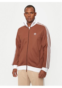 adidas Bluza adicolor Classics Beckenbauer IY9879 Brązowy Slim Fit ze sklepu MODIVO w kategorii Bluzy męskie - zdjęcie 181127699