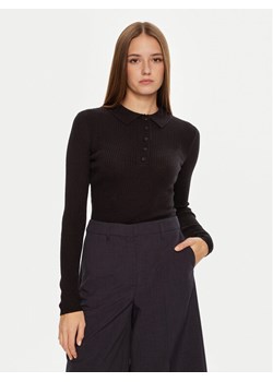 Brave Soul Sweter LK-248POLOBLK Czarny Slim Fit ze sklepu MODIVO w kategorii Swetry damskie - zdjęcie 181127837