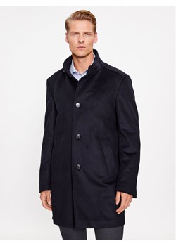 JOOP! Płaszcz wełniany 30037689 Granatowy Regular Fit ze sklepu MODIVO w kategorii Płaszcze męskie - zdjęcie 181127846