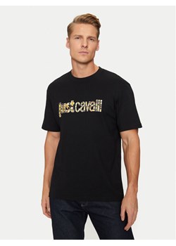 Just Cavalli T-Shirt 77OAHE25 Czarny Regular Fit ze sklepu MODIVO w kategorii T-shirty męskie - zdjęcie 181128097
