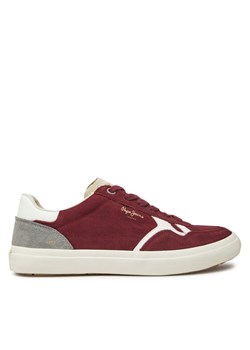 Pepe Jeans Sneakersy PMS31058 Bordowy ze sklepu MODIVO w kategorii Trampki męskie - zdjęcie 181128316