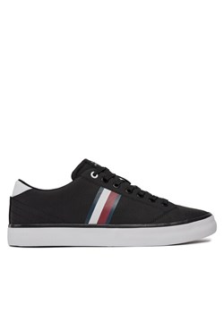 Tommy Hilfiger Sneakersy Th Hi Vulc Low Stripes Mesh FM0FM04946 Czarny ze sklepu MODIVO w kategorii Trampki męskie - zdjęcie 181128368