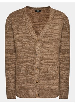 INDICODE Kardigan Akille 35-723 Brązowy Regular Fit ze sklepu MODIVO w kategorii Swetry męskie - zdjęcie 181128389
