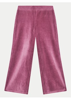 United Colors Of Benetton Spodnie materiałowe 4DZBGF01E Fioletowy Wide Leg ze sklepu MODIVO w kategorii Spodnie dziewczęce - zdjęcie 181128395