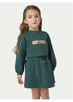 Mayoral Komplet bluza i sukienka 4927 Zielony Regular Fit ze sklepu MODIVO w kategorii Sukienki dziewczęce - zdjęcie 181128399
