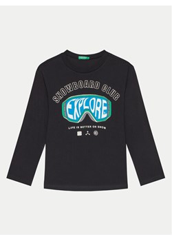 United Colors Of Benetton Bluzka 3096C10LZ Czarny Regular Fit ze sklepu MODIVO w kategorii T-shirty chłopięce - zdjęcie 181128888