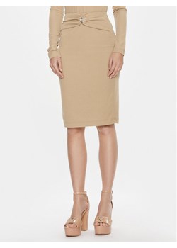 Guess Spódnica mini W4RD81 KAQL2 Beżowy Bodycon Fit ze sklepu MODIVO w kategorii Spódnice - zdjęcie 181129287
