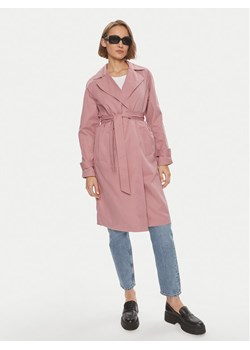 Vero Moda Trencz Lou 10257581 Różowy Regular Fit ze sklepu MODIVO w kategorii Płaszcze damskie - zdjęcie 181129588