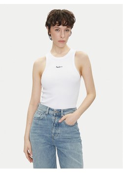 Pepe Jeans Top Marian PL506035 Biały Slim Fit ze sklepu MODIVO w kategorii Bluzki damskie - zdjęcie 181129838