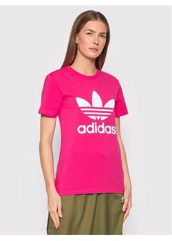 adidas T-Shirt adicolor Classics Trefoil HG3785 Różowy Regular Fit ze sklepu MODIVO w kategorii Bluzki damskie - zdjęcie 181129936
