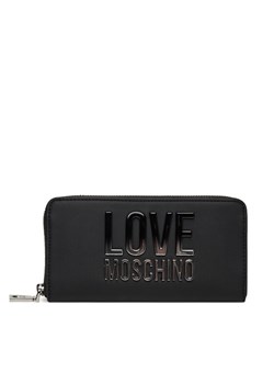 LOVE MOSCHINO Duży Portfel Damski JC5730PP0MKD000B Czarny ze sklepu MODIVO w kategorii Portfele damskie - zdjęcie 181130087