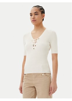 Morgan Sweter 251-MFEMI Beżowy Slim Fit ze sklepu MODIVO w kategorii Swetry damskie - zdjęcie 181130156