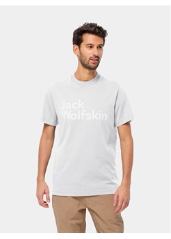 Jack Wolfskin T-Shirt Essential Logo T 1809591 Biały Regular Fit ze sklepu MODIVO w kategorii T-shirty męskie - zdjęcie 181130457