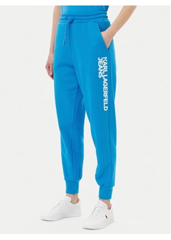 Karl Lagerfeld Jeans Spodnie dresowe A1W10058 Niebieski Regular Fit ze sklepu MODIVO w kategorii Spodnie damskie - zdjęcie 181131019