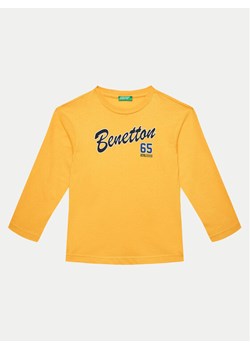 United Colors Of Benetton Bluzka 3I1XC10JN Żółty Regular Fit ze sklepu MODIVO w kategorii T-shirty chłopięce - zdjęcie 181131176
