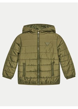 Guess Kurtka puchowa H4BJ10 WCFM0 Zielony Regular Fit ze sklepu MODIVO w kategorii Kurtki chłopięce - zdjęcie 181131305
