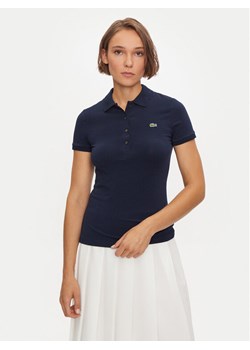 Lacoste Polo DF3443 Granatowy Slim Fit ze sklepu MODIVO w kategorii Bluzki damskie - zdjęcie 181131639
