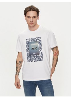 Boss T-Shirt Te_Tucan 50516012 Biały Regular Fit ze sklepu MODIVO w kategorii T-shirty męskie - zdjęcie 181132255