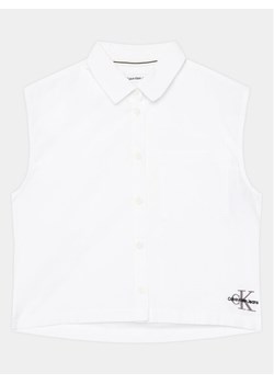 Calvin Klein Jeans Koszula Monogram IG0IG02462 Biały Relaxed Fit ze sklepu MODIVO w kategorii Koszule chłopięce - zdjęcie 181132376