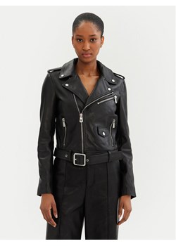 PINKO Kurtka skórzana 103897 A21L Czarny Regular Fit ze sklepu MODIVO w kategorii Kurtki damskie - zdjęcie 181132699