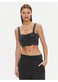 Tommy Jeans Top Bustier Top Ah7185 DW0DW17699 Czarny Slim Fit ze sklepu MODIVO w kategorii Bluzki damskie - zdjęcie 181132837