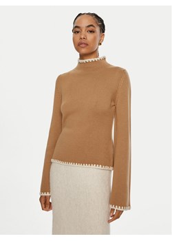 Luisa Spagnoli Golf Monet 58404 Brązowy Regular Fit ze sklepu MODIVO w kategorii Swetry damskie - zdjęcie 181132869
