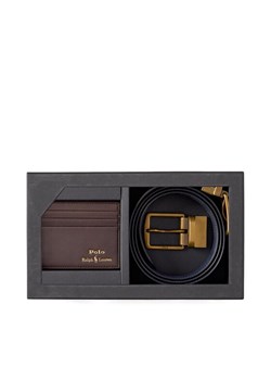 Polo Ralph Lauren Zestaw etui na karty i pasek 405880721002 Brązowy ze sklepu MODIVO w kategorii Paski męskie - zdjęcie 181133286