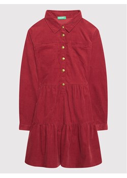 United Colors Of Benetton Sukienka codzienna 4AD35VGP0 Różowy Regular Fit ze sklepu MODIVO w kategorii Sukienki dziewczęce - zdjęcie 181133517