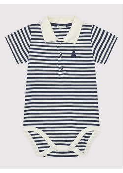 United Colors Of Benetton Body dziecięce 32TDMB113 Granatowy Regular Fit ze sklepu MODIVO w kategorii Body niemowlęce - zdjęcie 181133589