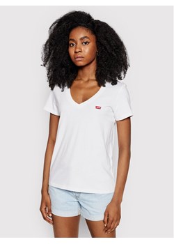 Levi's® T-Shirt Perfect V-Neck Tee 85341-0002 Biały Regular Fit ze sklepu MODIVO w kategorii Bluzki damskie - zdjęcie 181133635