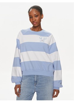 Tommy Jeans Bluza Letterman DW0DW17789 Niebieski Relaxed Fit ze sklepu MODIVO w kategorii Bluzy damskie - zdjęcie 181133655