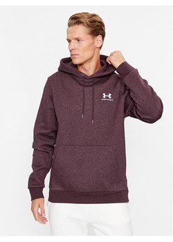 Under Armour Bluza Ua Essential Fleece Hoodie 1373880 Bordowy Loose Fit ze sklepu MODIVO w kategorii Bluzy męskie - zdjęcie 181133709
