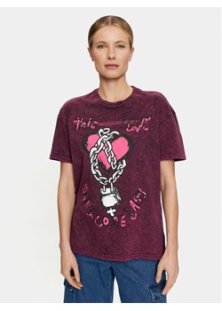 Vans T-Shirt Love Shackle Oversized VN000GK6 Czarny Regular Fit ze sklepu MODIVO w kategorii Bluzki damskie - zdjęcie 181133766