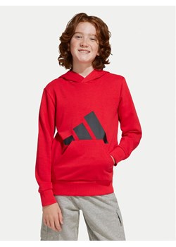 adidas Bluza Essentials JE1389 Czerwony Regular Fit ze sklepu MODIVO w kategorii Bluzy chłopięce - zdjęcie 181134126