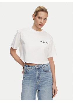 Balmain T-Shirt DF1EE020BC78 Biały Regular Fit ze sklepu MODIVO w kategorii Bluzki damskie - zdjęcie 181134266