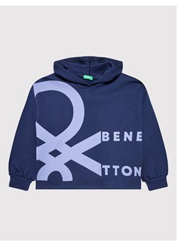 United Colors Of Benetton Bluza 3J68C200U Granatowy Boxy Fit ze sklepu MODIVO w kategorii Bluzy chłopięce - zdjęcie 181134296