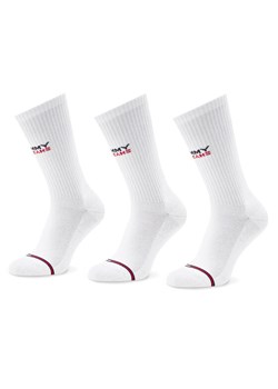 Tommy Jeans Zestaw 3 par wysokich skarpet unisex 701221224 Biały ze sklepu MODIVO w kategorii Skarpetki damskie - zdjęcie 181134526