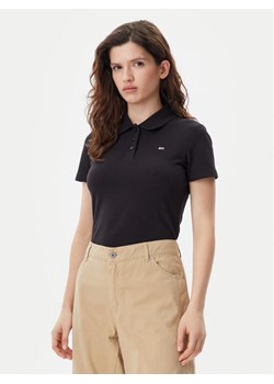 Tommy Jeans Polo Essential DW0DW20160 Czarny Slim Fit ze sklepu MODIVO w kategorii Bluzki damskie - zdjęcie 181134649