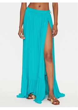 Guess Spódnica maxi E5GD05 WH3X2 Turkusowy Regular Fit ze sklepu MODIVO w kategorii Odzież plażowa - zdjęcie 181135478