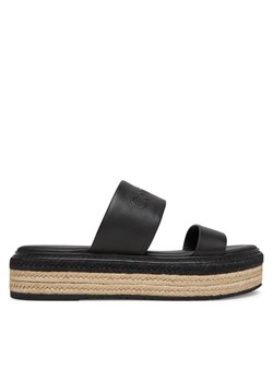 Calvin Klein Espadryle Flatform Wedge Slide - He HW0HW02374 Czarny ze sklepu MODIVO w kategorii Espadryle damskie - zdjęcie 181135555