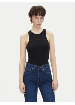 Pepe Jeans Top Marian PL506035 Czarny Slim Fit ze sklepu MODIVO w kategorii Bluzki damskie - zdjęcie 181135579