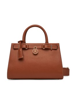 Tommy Hilfiger Torebka American Icon Mini Tote Leather AW0AW17188 Brązowy ze sklepu MODIVO w kategorii Kuferki - zdjęcie 181135879