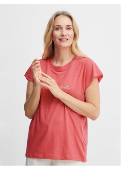 Fransa T-Shirt 20612027 Różowy Regular Fit ze sklepu MODIVO w kategorii Bluzki damskie - zdjęcie 181135979