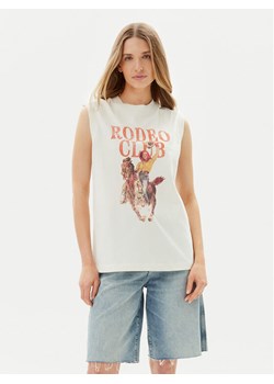 Wrangler Top Muscle 112362574 Biały Relaxed Fit ze sklepu MODIVO w kategorii Bluzki damskie - zdjęcie 181136166