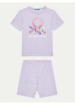 United Colors Of Benetton Piżama 30960P06S Fioletowy Regular Fit ze sklepu MODIVO w kategorii Piżamy dziecięce - zdjęcie 181136468