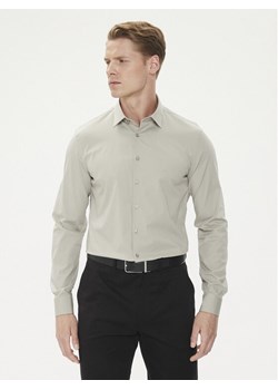 Calvin Klein Koszula K10K108229 Szary Slim Fit ze sklepu MODIVO w kategorii Koszule męskie - zdjęcie 181136678