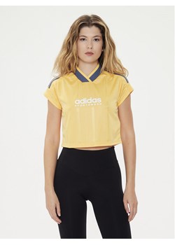 adidas T-Shirt Tiro Summer IS0726 Żółty Slim Fit ze sklepu MODIVO w kategorii Bluzki damskie - zdjęcie 181137049