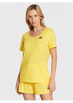 Le Coq Sportif T-Shirt 2220322 Żółty Regular Fit ze sklepu MODIVO w kategorii Bluzki damskie - zdjęcie 181137135